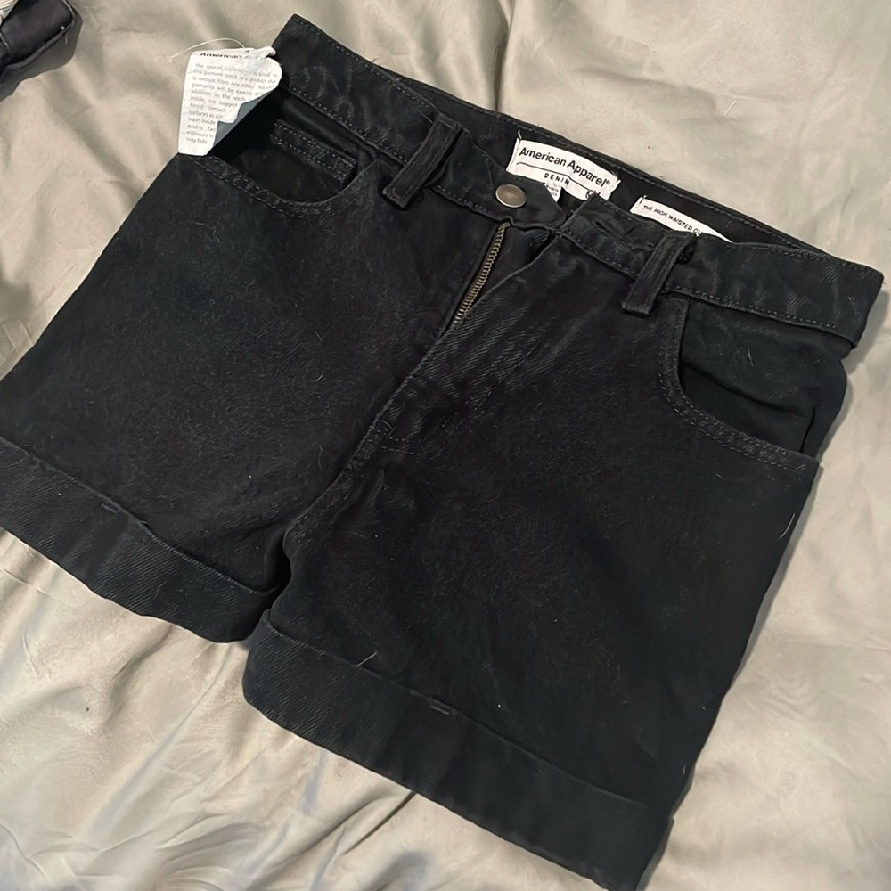 American Apparel High Waisted Cuff Shorts